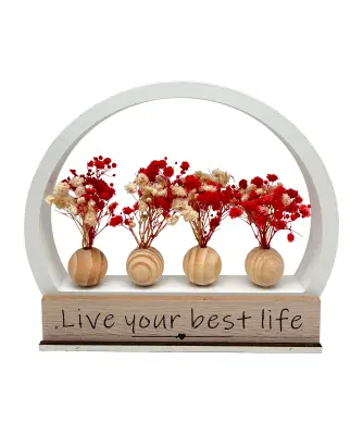 Deko-Aufsteller mit Trockenblumen