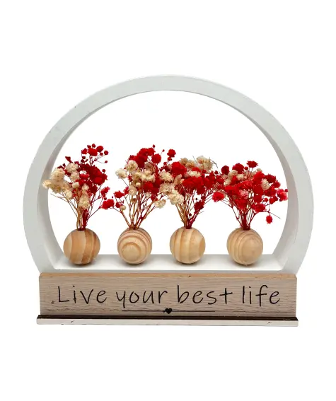 Deko-Aufsteller mit Trockenblumen