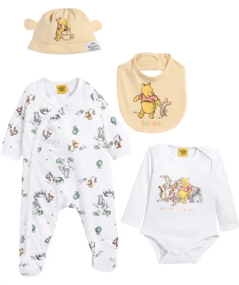 Newborn Mütze + Lätzchen + Body + Strampler