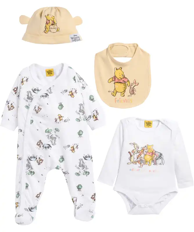 Newborn Mütze + Lätzchen + Body + Strampler