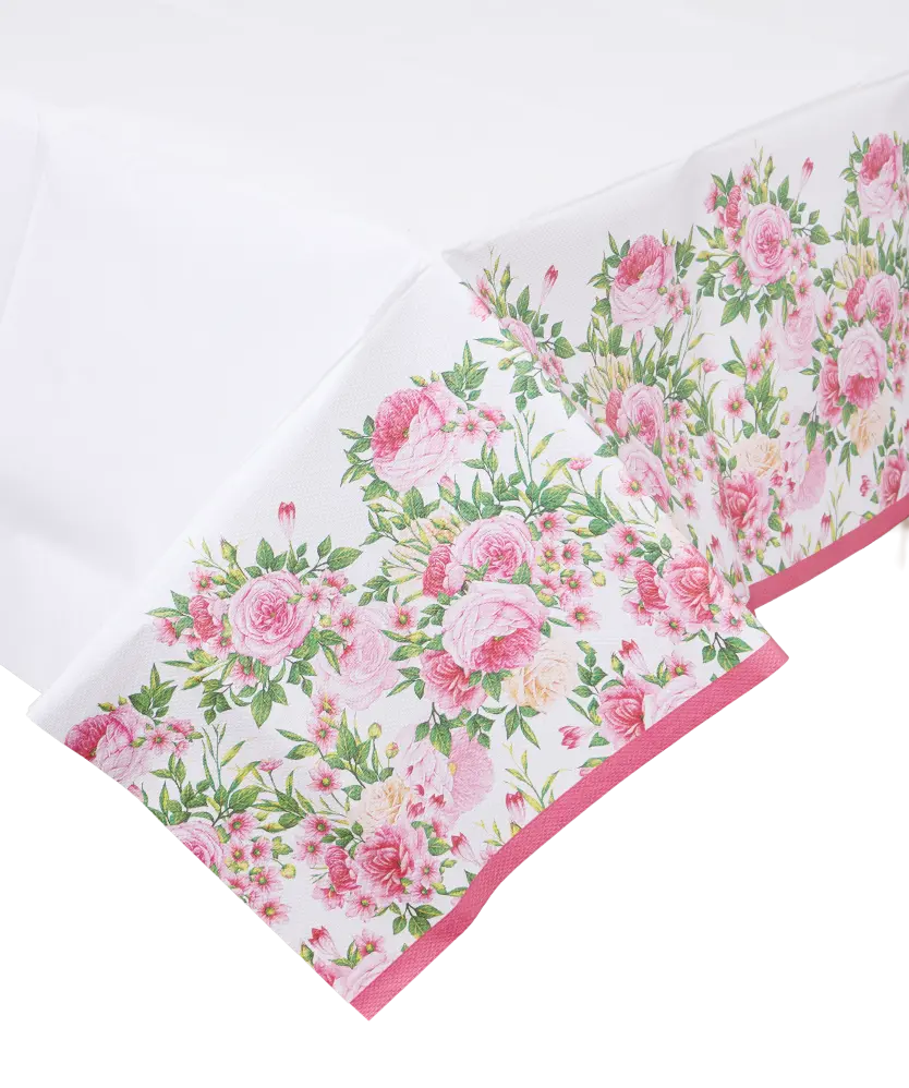 Papiertischdecke mit Beschichtung, weiß