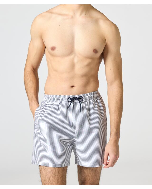 Short de bain à rayures homme, bleu marine (KiK Gestreifte Badeshorts (dunkelblau)) — KiK, produit allemand authentique au Maroc