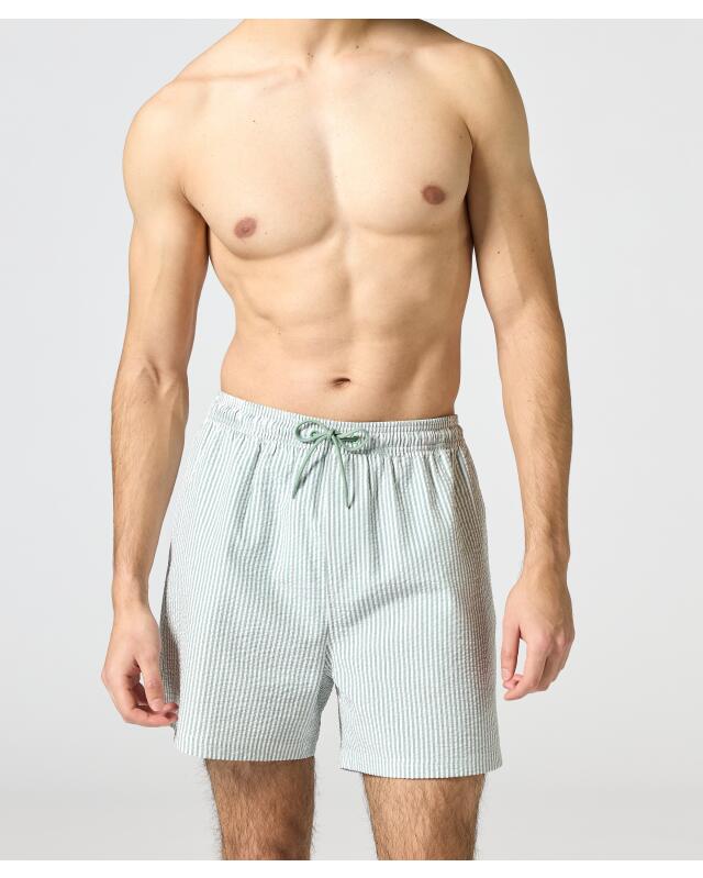 شورت سباحة بخطوط للرجال، أخضر (KiK Gestreifte Badeshorts (grün)) — KiK, منتج ألماني أصلي في المغرب