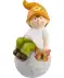Gartenfigur Kind auf Kugel grau