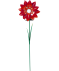 Solarleuchte Blume hellrot