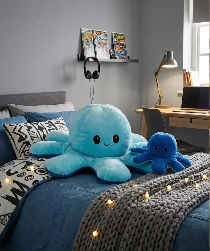 XXL Plüsch-Krake mit Wendefunktion