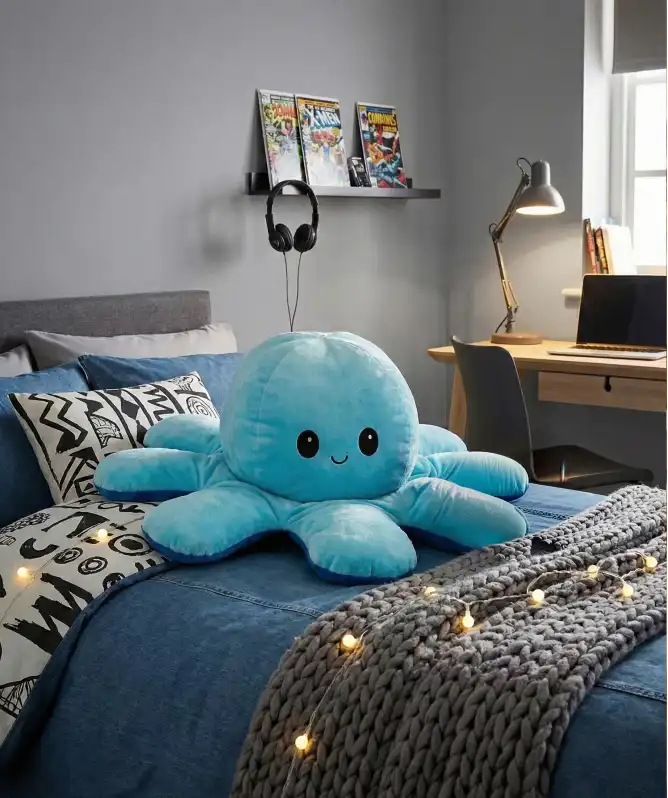 XXL Plüsch-Krake mit Wendefunktion