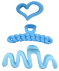 3 Haarklammern blau