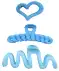 3 Haarklammern blau