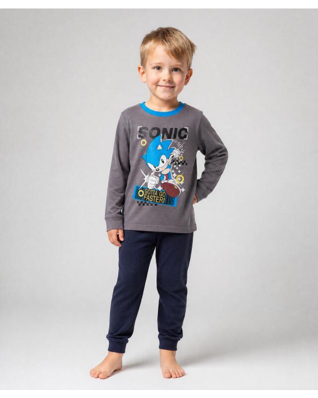Sonic pyjamas for boys, grey (KiK Sonic Pyjama (grau)) — KiK, authentic German product in Morocco