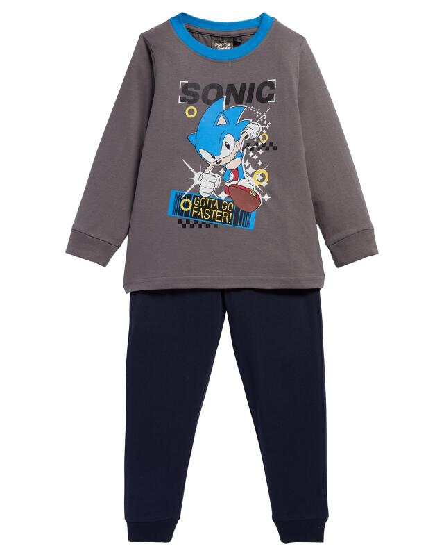 Sonic pyjamas for boys, grey (KiK Sonic Pyjama (grau)) — KiK, authentic German product in Morocco