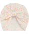 Turban w kwiaty złamana biel
