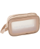 Kulturtasche mit Sichtfenster Beige