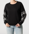 Besticktes Sweatshirt schwarz