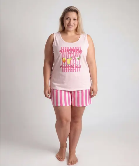 Pyjama mit ärmellosem Top