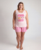 Pyjama mit ärmellosem Top weiß bedruckt