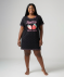 Bigshirt met stippen zwart