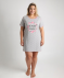 Bigshirt met stippen grijs gemeleerd