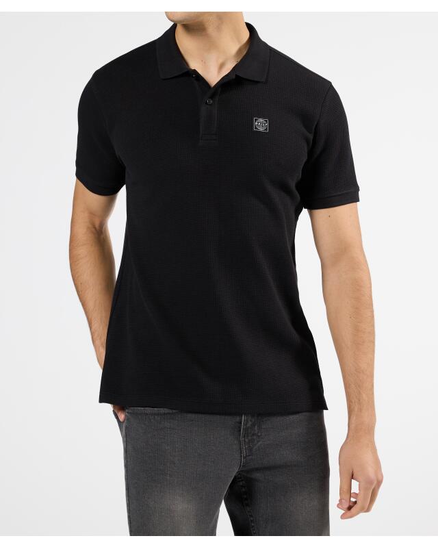 تيشيرت بولو من البيكيه للرجال، أسود (KiK Poloshirt Piqué (schwarz)) — KiK, منتج ألماني أصلي في المغرب