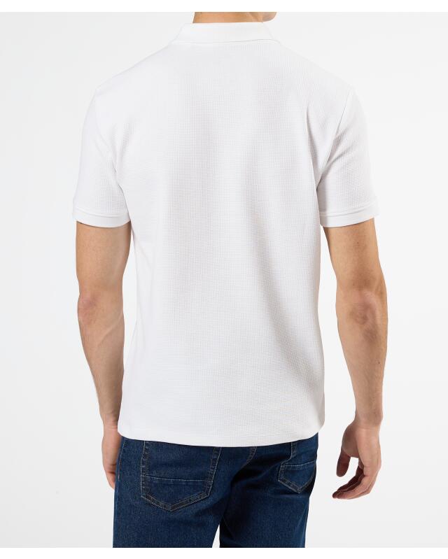 Piqué polo shirt for men, white (KiK Poloshirt Piqué (weiß)) — KiK, authentic German product in Morocco