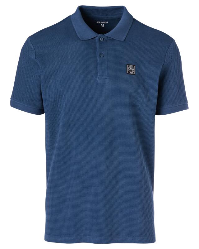 تيشيرت بولو برقعة للرجال، أزرق (KiK Poloshirt mit Aufnäher (blau)) — KiK, منتج ألماني أصلي في المغرب