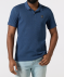 Poloshirt mit Aufnäher blau