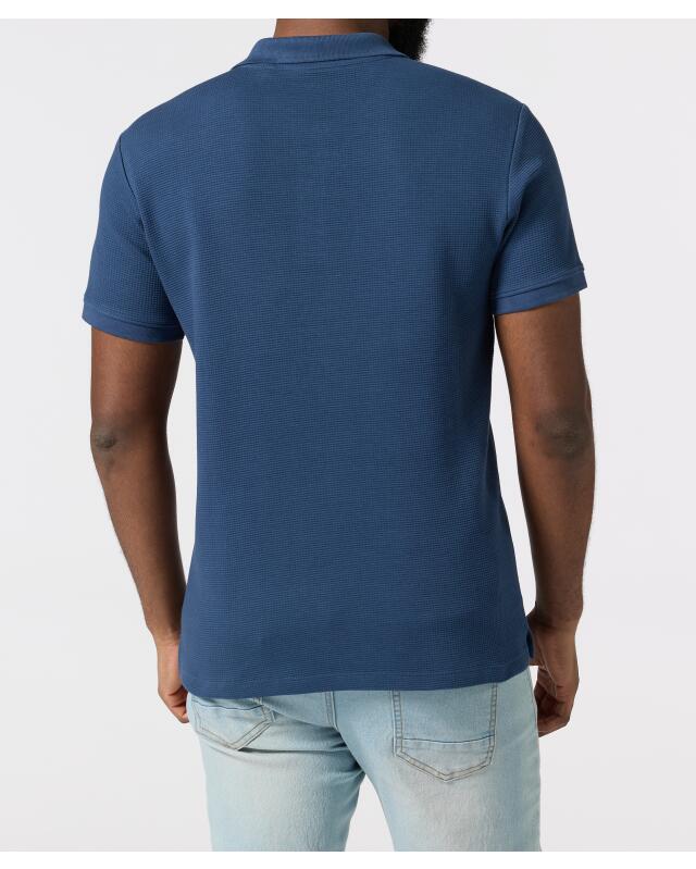 تيشيرت بولو برقعة للرجال، أزرق (KiK Poloshirt mit Aufnäher (blau)) — KiK, منتج ألماني أصلي في المغرب