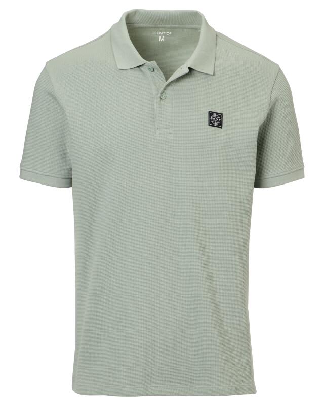 Polo à écusson homme, vert clair (KiK Poloshirt mit Aufnäher (hellgrün)) — KiK, produit allemand authentique au Maroc