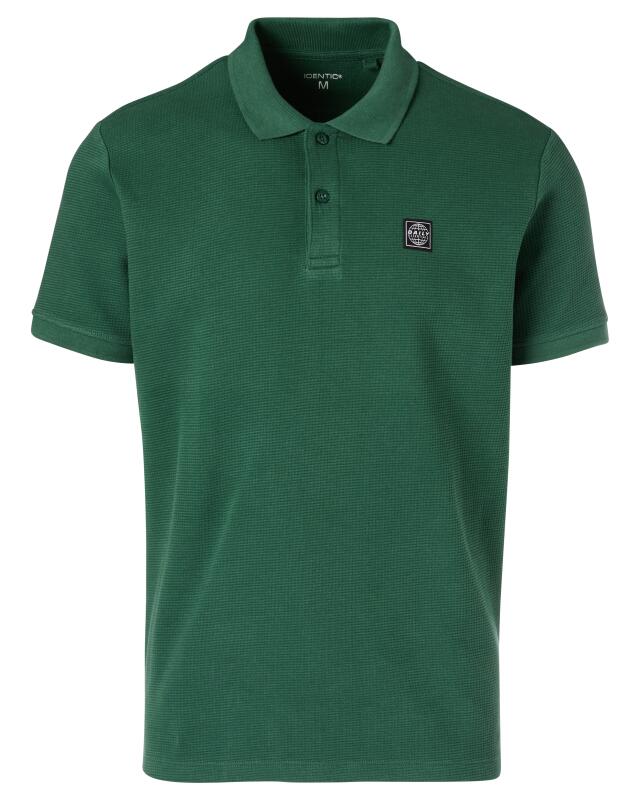 Polo shirt with patch for men, dark green (KiK Poloshirt mit Aufnäher (dunkelgrün)) — KiK, authentic German product in Morocco