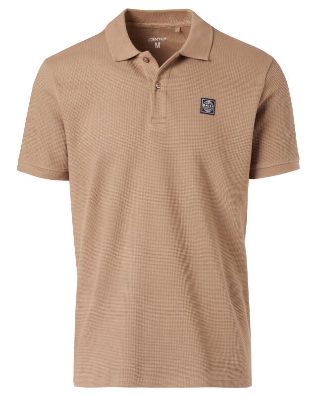 Polo à écusson homme, marron clair (KiK Poloshirt mit Aufnäher (hellbraun)) — KiK, produit allemand authentique au Maroc