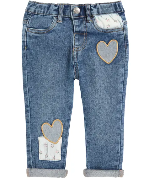 Baby jeans met hartjes