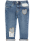Jeans mit Herz-Patches jeansblau hell