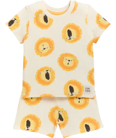 T-Shirt + Shorts mit Löwen