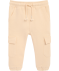 Cargohose aus Sweatstoff naturfarben