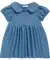 Baby jurk denim met omgeslagen kraag licht denimblauw