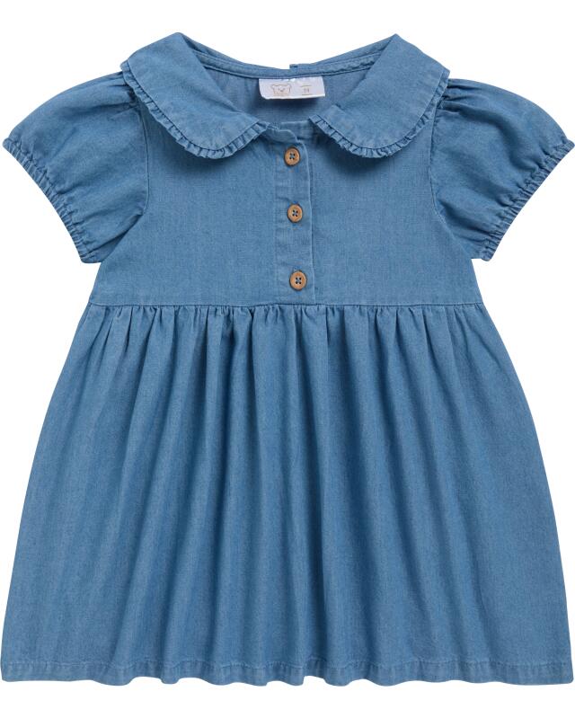 Robe en jean à col rabattu bébé fille, jean clair (KiK Jeanskleid mit Umlegekragen (jeansblau hell)) — KiK, produit allemand authentique au Maroc