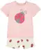 Babt T-shirt + mousseline broekje met lieveheerstbeestje lichtroze