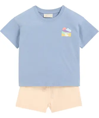 T-Shirt + Musselin-Shorts Sommer