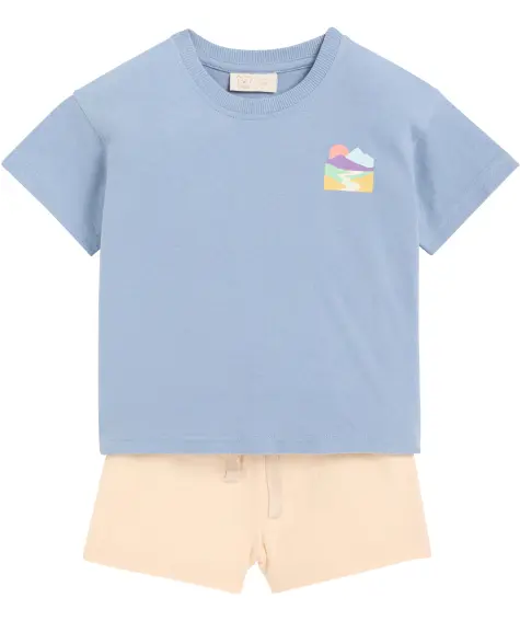 T-Shirt + Musselin-Shorts Sommer