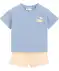 Tričko + mušelínové šortky léto světle modrá