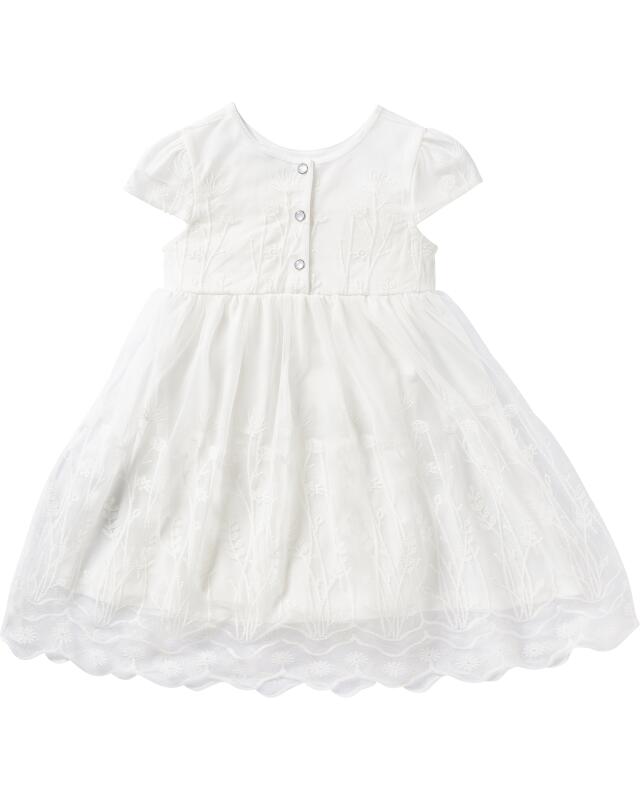 Robe avec mesh bébé fille, blanc (KiK Kleid mit Mesh (weiß)) — KiK, produit allemand authentique au Maroc