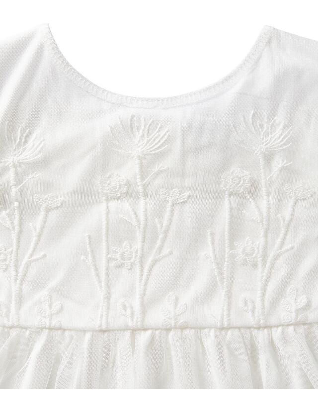 Robe avec mesh bébé fille, blanc (KiK Kleid mit Mesh (weiß)) — KiK, produit allemand authentique au Maroc