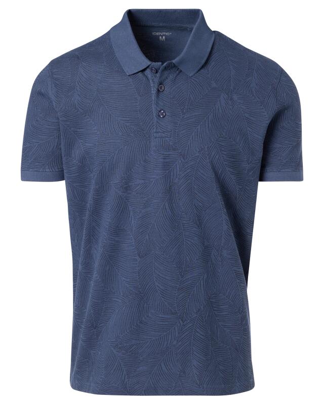 All-over print polo shirt for men, blue printed (KiK Komplett bedrucktes Poloshirt (blau bedruckt)) — KiK, authentic German product in Morocco