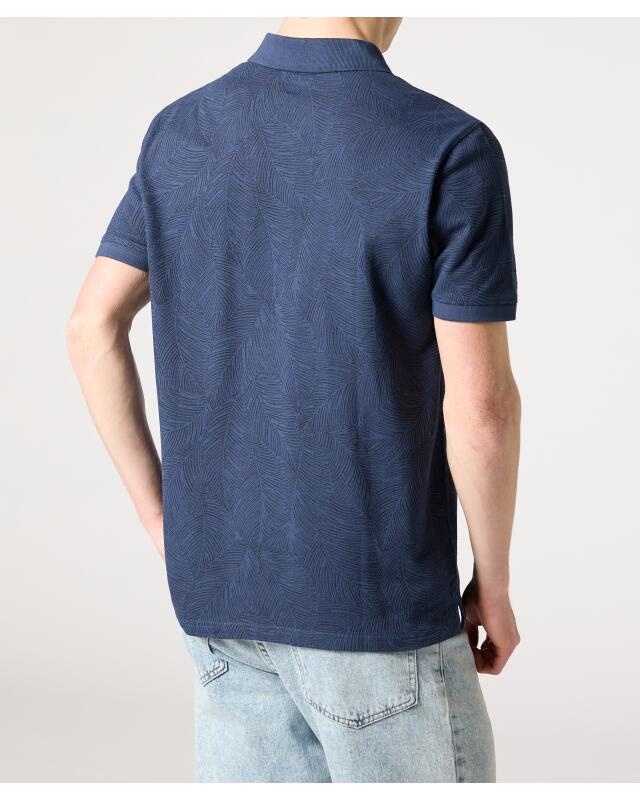 All-over print polo shirt for men, blue printed (KiK Komplett bedrucktes Poloshirt (blau bedruckt)) — KiK, authentic German product in Morocco