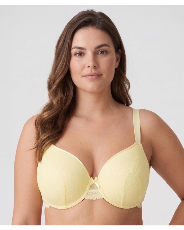 Soutien-gorge à armatures en dentelle femme, jaune — KiK, produit allemand authentique au Maroc