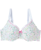 Bügel-BH mit feinem Blumenmuster weiß bedruckt