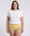 Slip mit Spitze gelb