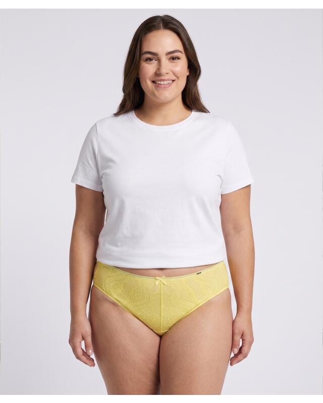 Slip à dentelle femme, jaune (KiK Slip mit Spitze (gelb)) — KiK, produit allemand authentique au Maroc