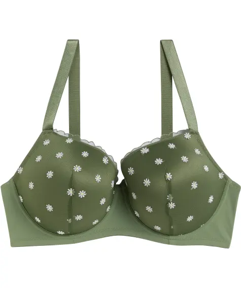 Podprsenka vyšívaná malými květy