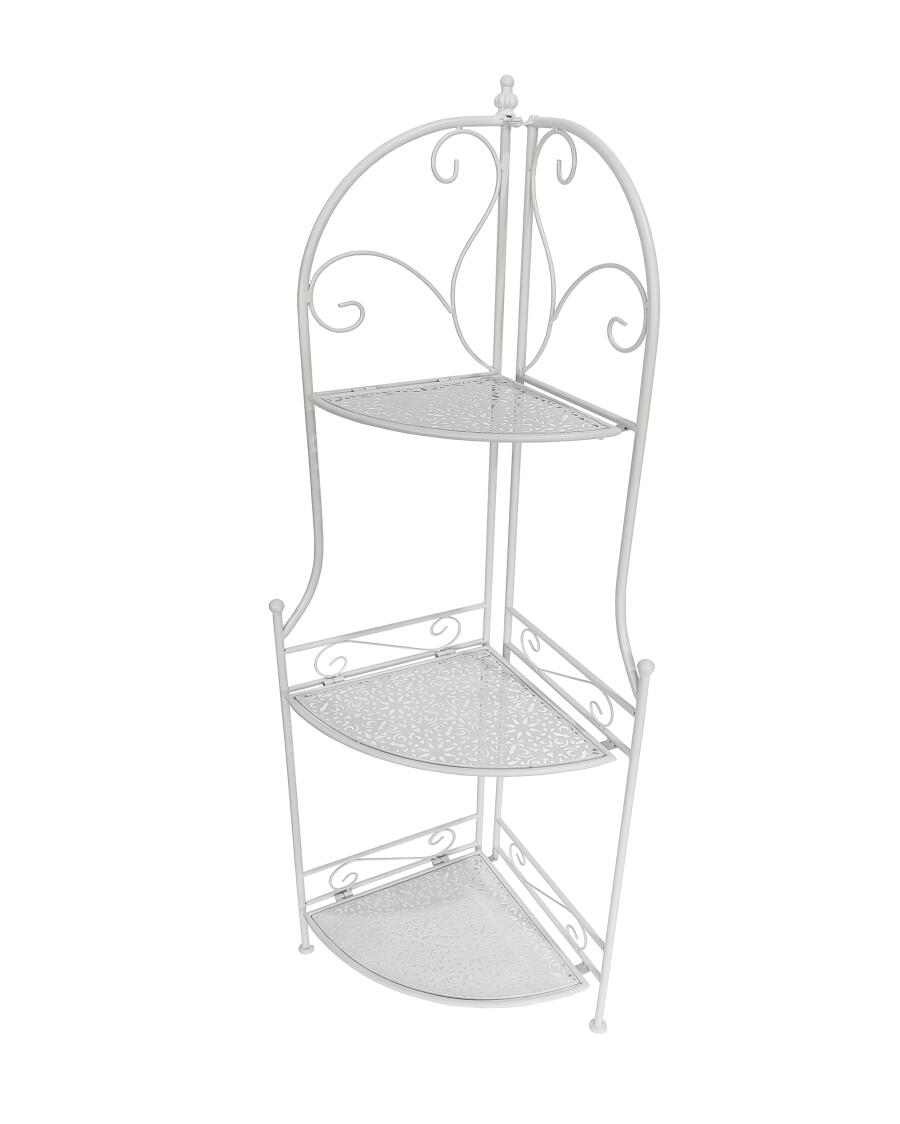 Zusammenklappbares Pflanzenregal, creme